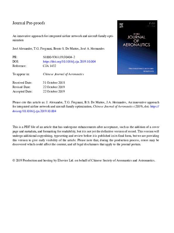 (PDF) An innovative approach for integrated airline network and ...