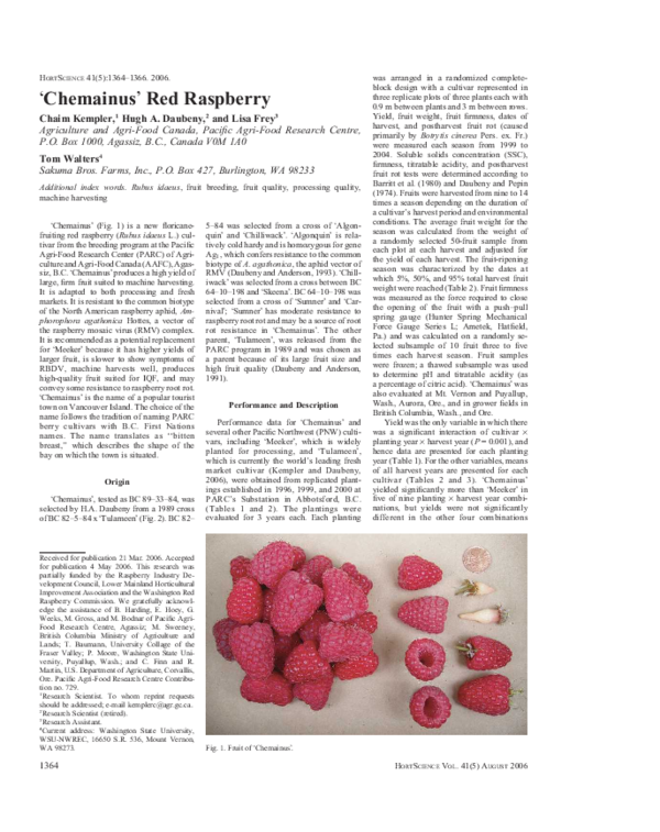 (PDF) Chemainus Red Raspberry
