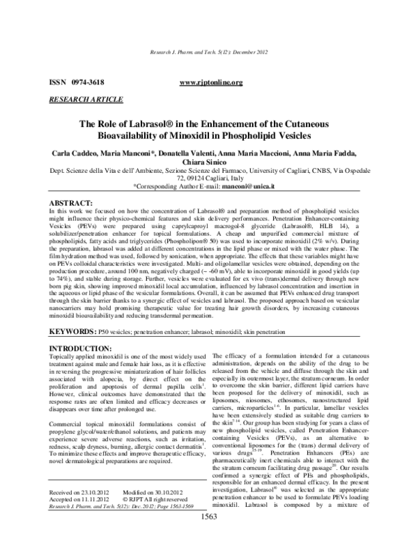 (PDF) The Role of Labrasol® in the Enhancement of the Cutaneous ...