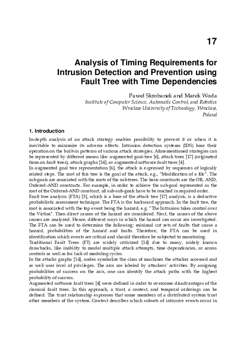 (PDF) Analysis of Timing Requirements for Intrusion Detection System