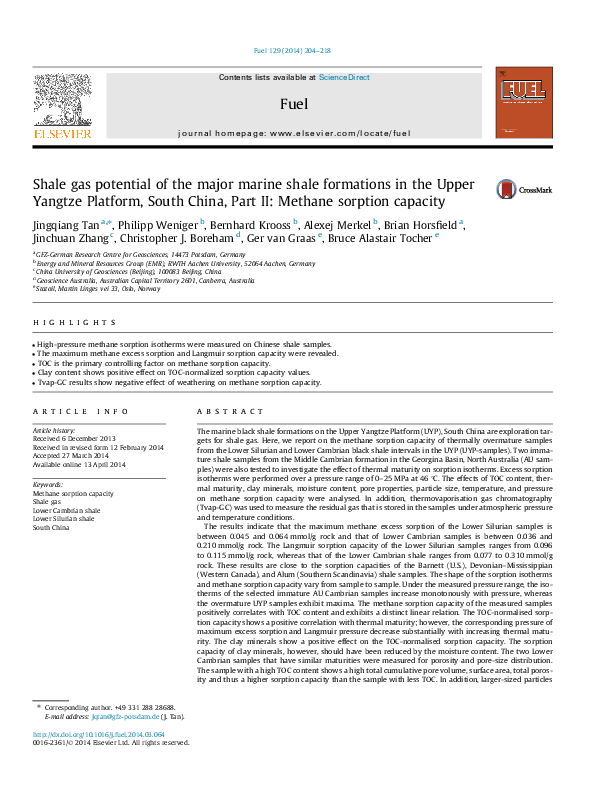 (PDF) Shale Gas Potential of the Major Marine Shale Formations in the ...