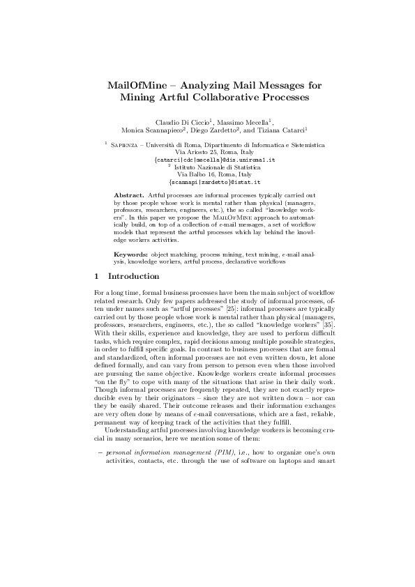 (PDF) MailOfMine – Analyzing Mail Messages for Mining Artful ...