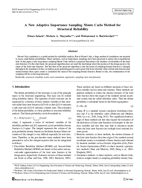 (PDF) A new adaptive importance sampling Monte Carlo method for ...