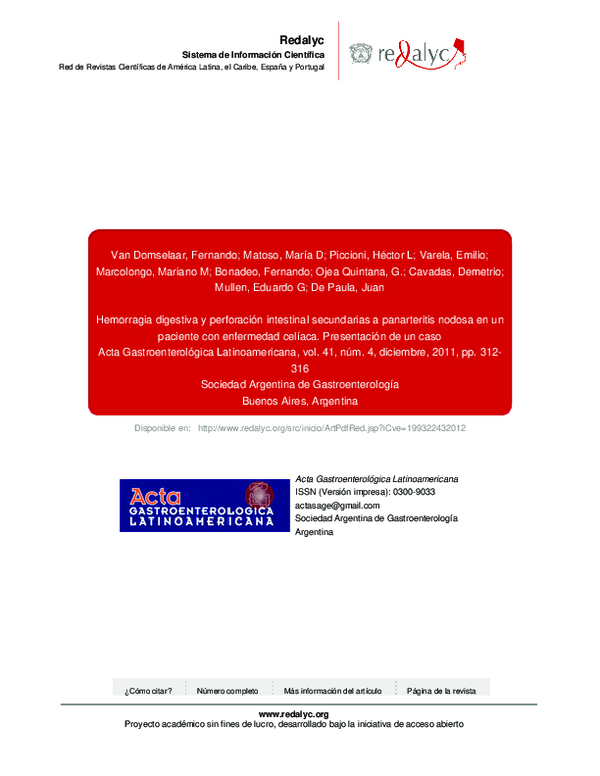  PDF Hemorragia Digestiva Y Perforaci n Intestinal Secundarias A 