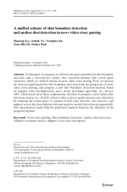 (PDF) A unified scheme of shot boundary detection and anchor shot ...