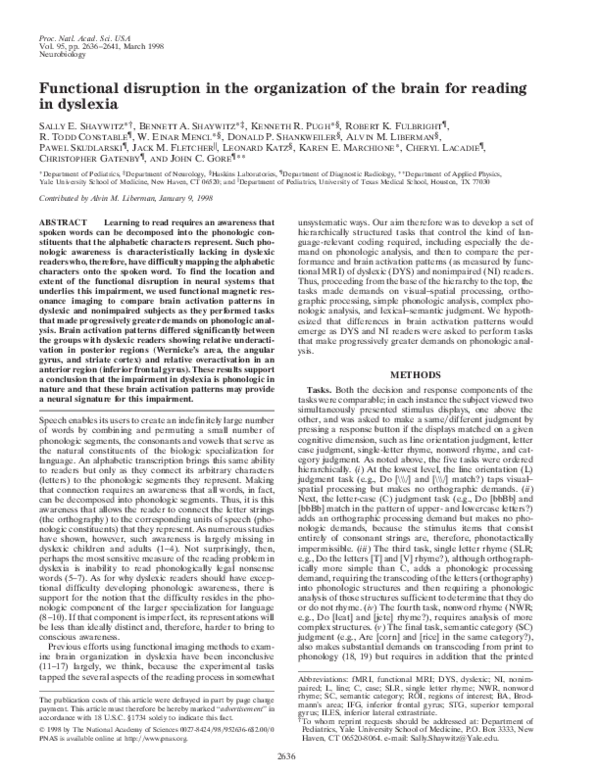 (PDF) Functional disruption in the organization of the brain for ...