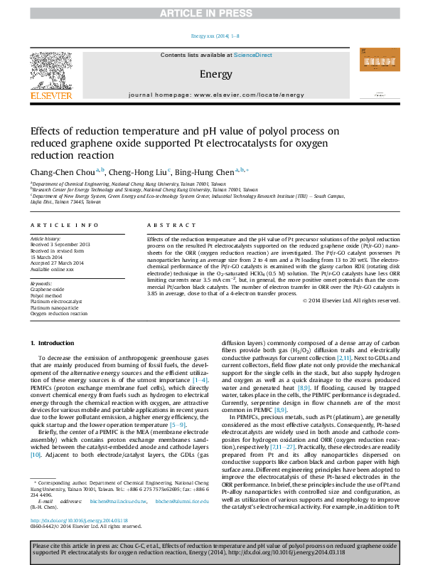 (PDF) Effects of reduction temperature and pH value of polyol process ...