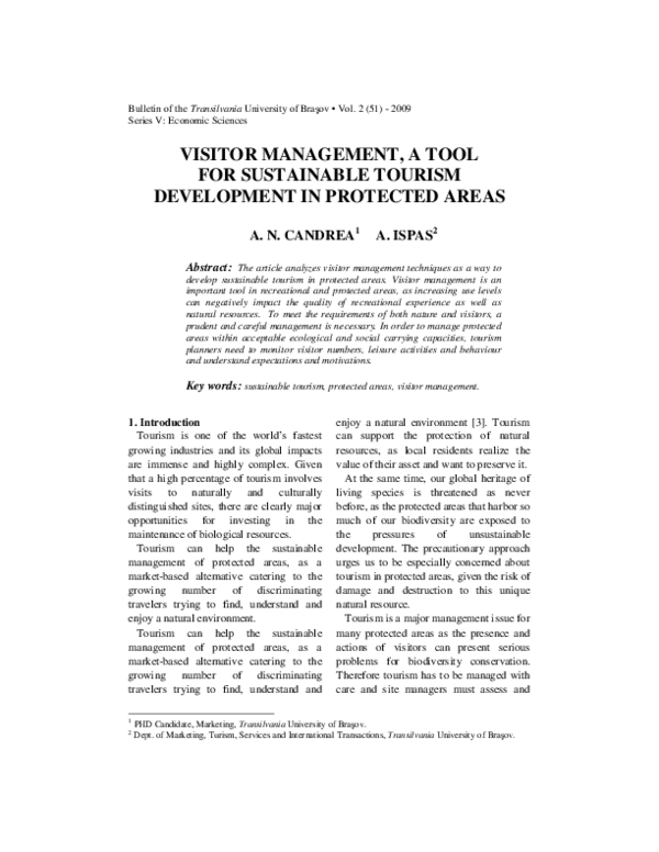 (PDF) Visitor Management, a Tool for Sustainable Tourism Development in ...