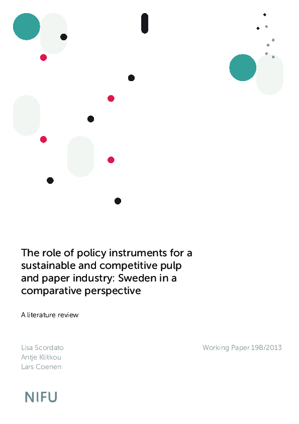 (PDF) The role of policy instruments for a sustainable and competitive