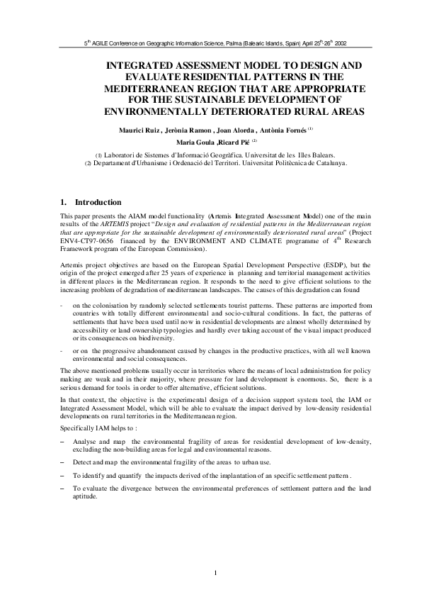 (PDF) Integrated Assessment Model to Design and Evaluate Residential ...