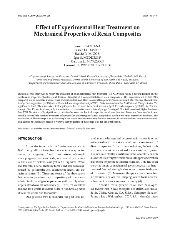 (PDF) Effect of experimental heat treatment on mechanical properties of ...