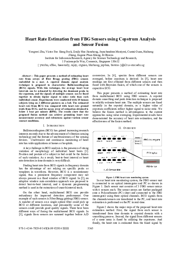(PDF) Heart rate estimation from FBG sensors using cepstrum analysis ...