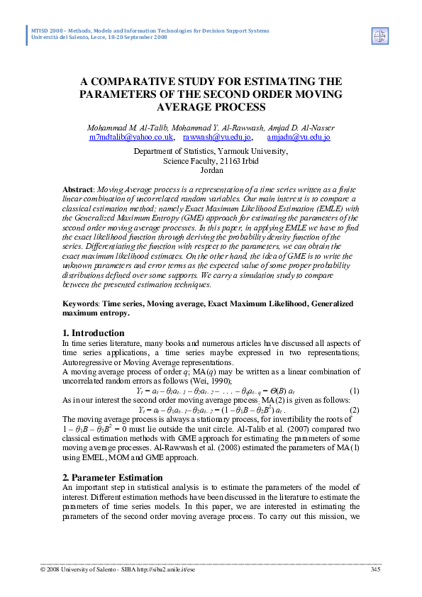 (PDF) A Comparative Study for Estimating the Parameters of the Second ...