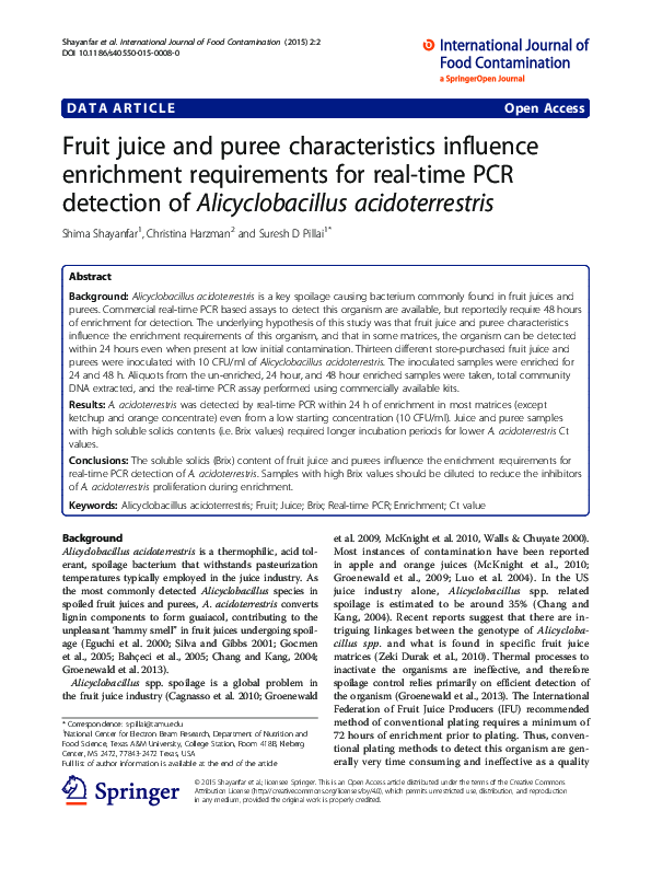 (PDF) Fruit Juice and Puree Characteristics Influence Enrichment ...