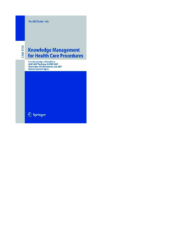 (PDF) Knowledge Management for Health Care Procedures: ECAI 2008 ...