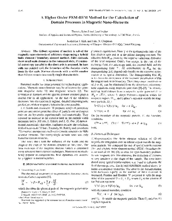 (PDF) A higher order FEM-BEM method for the calculation of domain ...