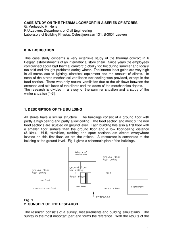 (PDF) Case Study on the Thermal Comfort in a Series of Stores