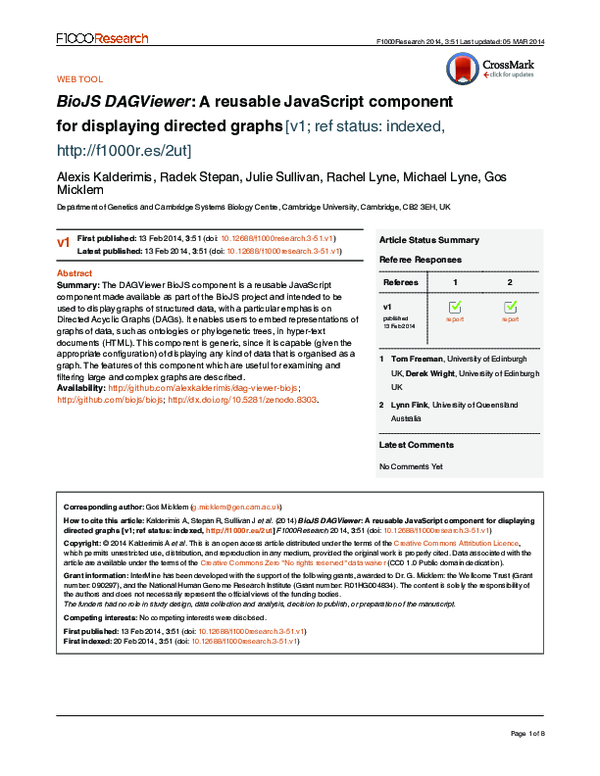 (PDF) BioJS DAGViewer: A reusable JavaScript component for displaying ...