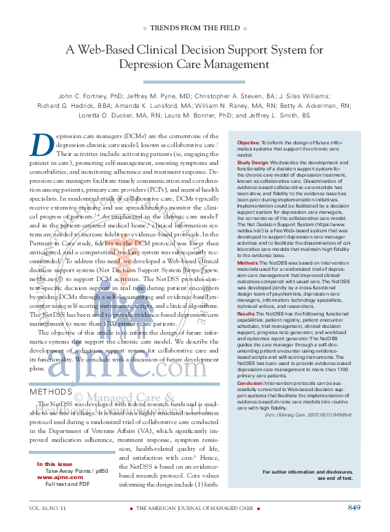 (PDF) A Web-based clinical decision support system for depression care ...