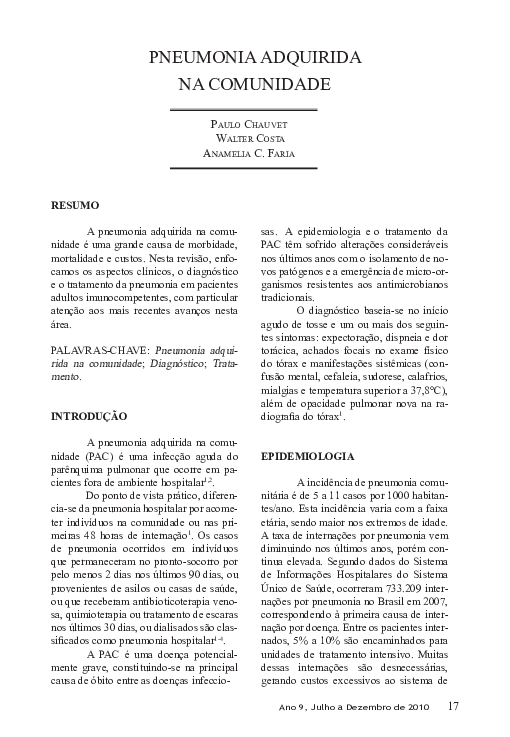 (PDF) Pneumonia adquirida na comunidade