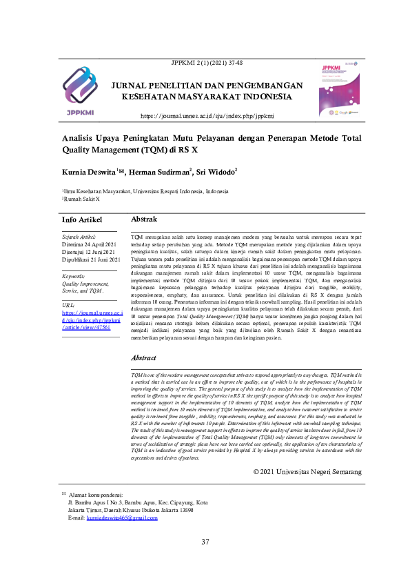  pdf analisis upaya peningkatan mutu pelayanan dengan penerapan metode