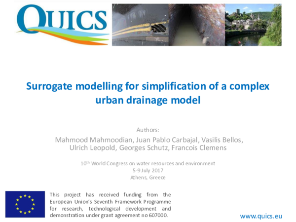 (PDF) Surrogate modelling for simplification of a complex urban ...