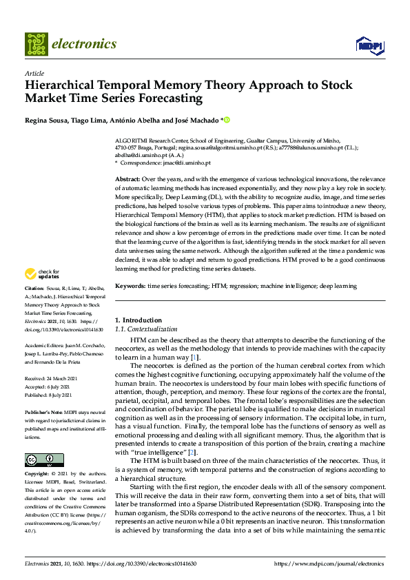 (PDF) Hierarchical Temporal Memory Theory Approach to Stock Market Time ...