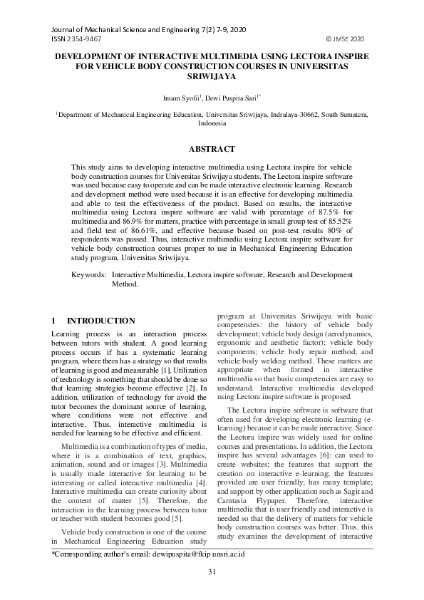 (PDF) Development of Interactive Multimedia Using Lectora Inspire for ...