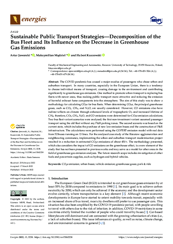 (PDF) Sustainable Public Transport Strategies—Decomposition of the Bus ...