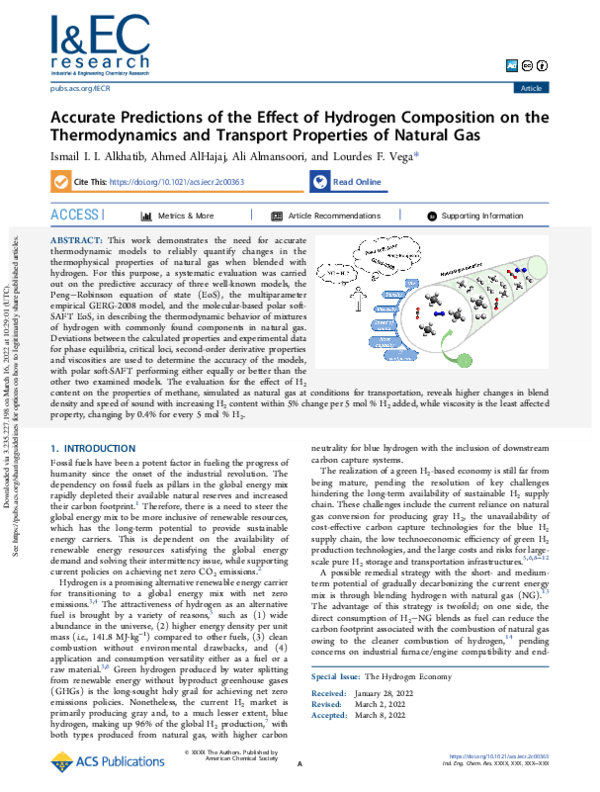 (PDF) Accurate Predictions of the Effect of Hydrogen Composition on the ...