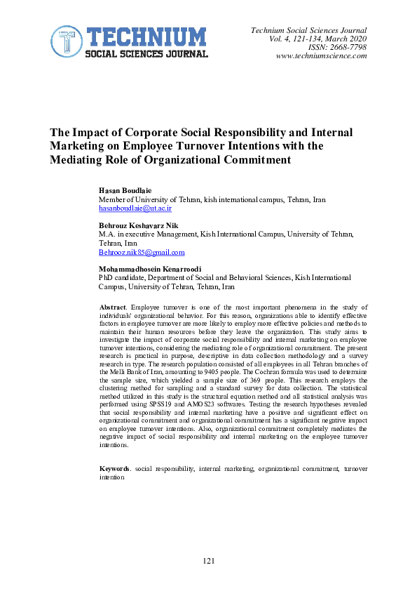 (PDF) The Impact of Corporate Social Responsibility and Internal ...