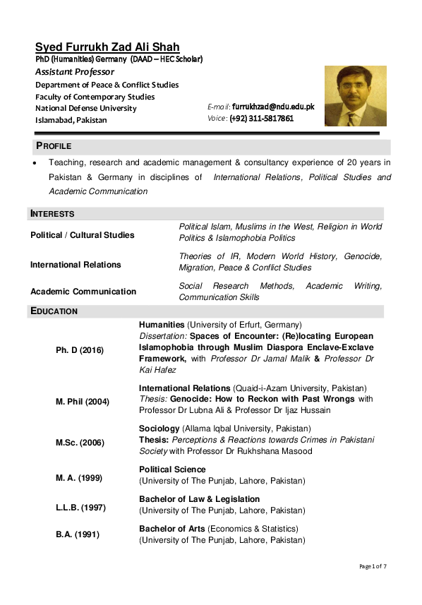 (PDF) Profile Education
