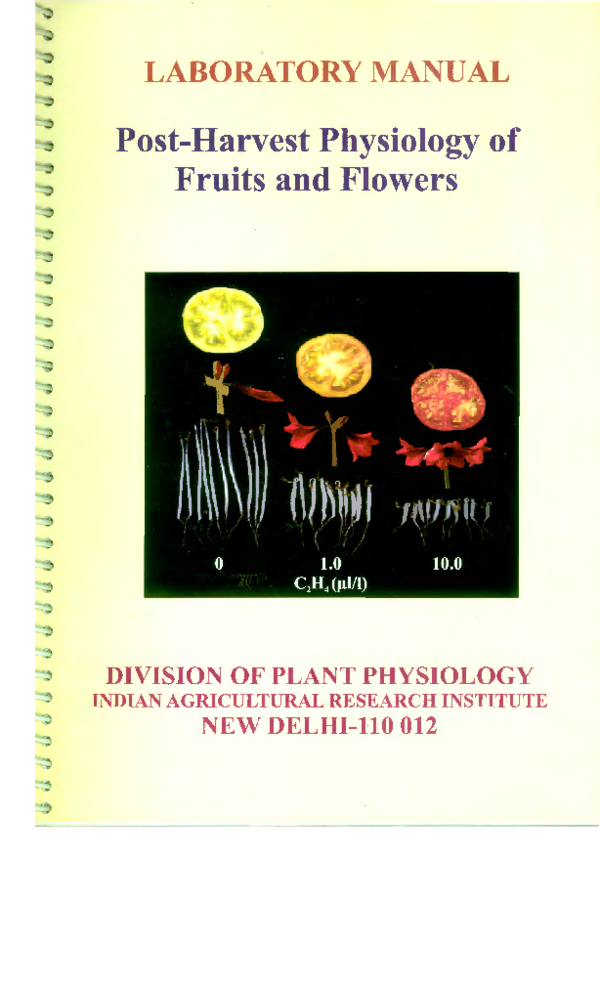 (PDF) Laboratory Manual Postharvest Physiology of Fruits and Flowers (2010)
