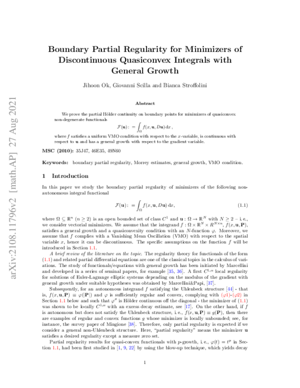 (PDF) Boundary partial regularity for minimizers of discontinuous ...