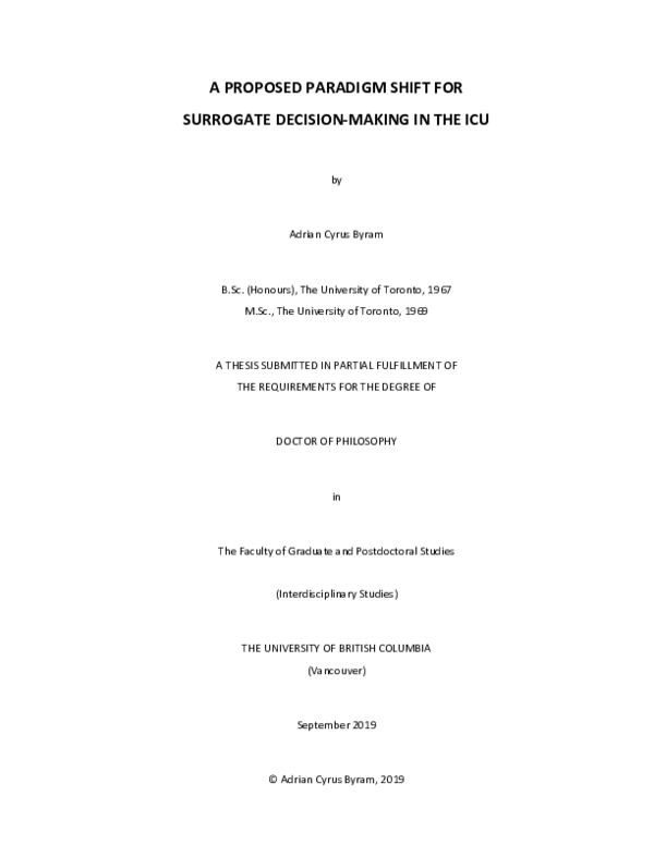 (PDF) A proposed paradigm shift for surrogate decision-making in ICU