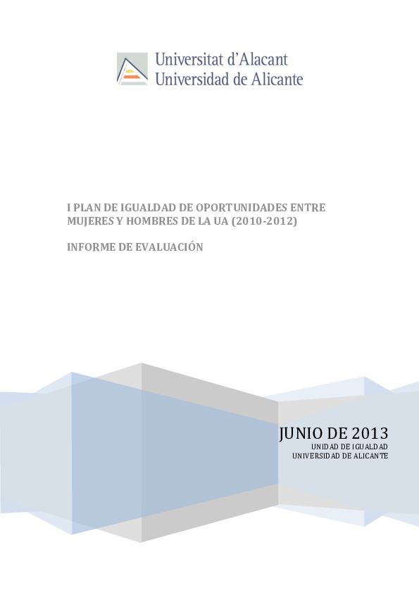 (PDF) Informe de seguimiento del I Plan de Igualdad de Oportunidades ...