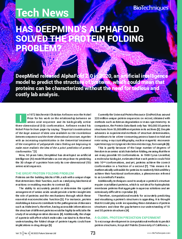 (PDF) Has DeepMind's AlphaFold solved the protein folding problem?