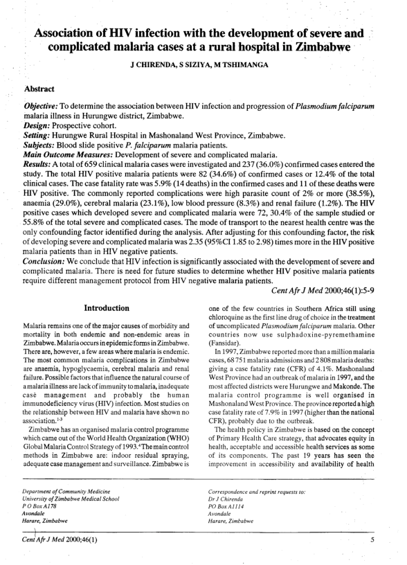 (PDF) Association of HIV infection with the development of severe and ...