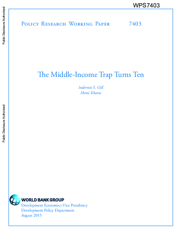 (PDF) The Middle-Income Trap Turns Ten