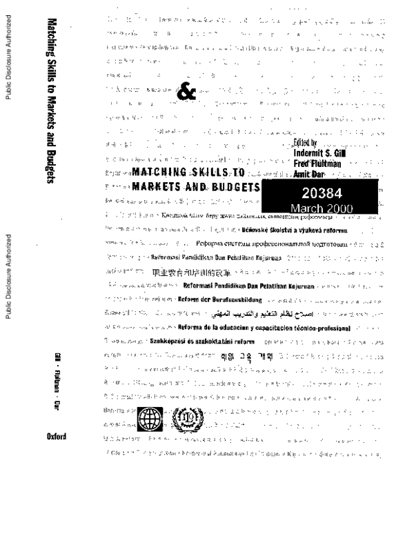 (PDF) Vocational Education and Training Reform