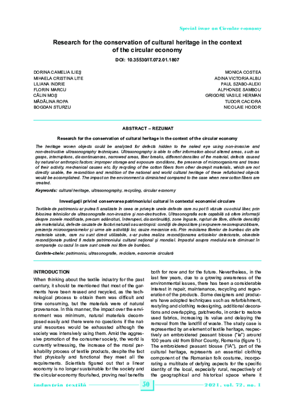 (PDF) Research for the conservation of cultural heritage in the context ...