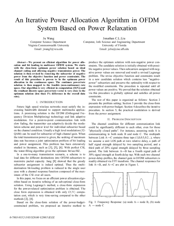 (PDF) An Iterative Power Allocation Algorithm in OFDM System Based on ...