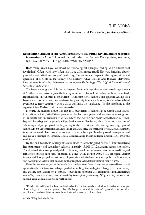 (PDF) Rethinking Education in the Age of Technology: The Digital ...