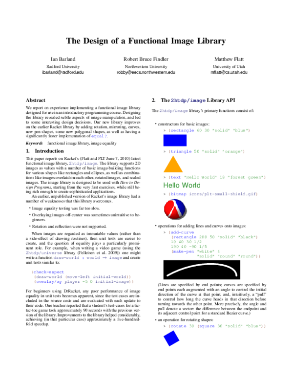 (PDF) The Design of a Functional Image Library