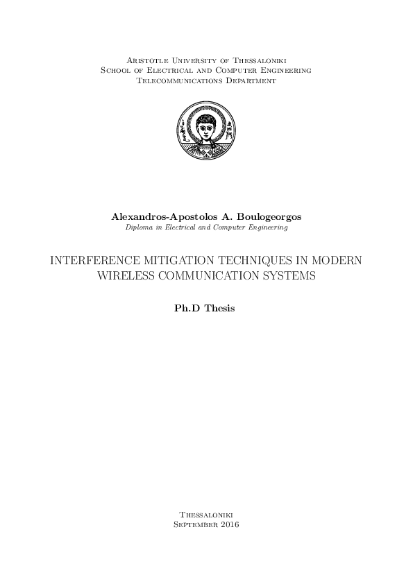(PDF) Interference mitigation techniques in modern wireless ...