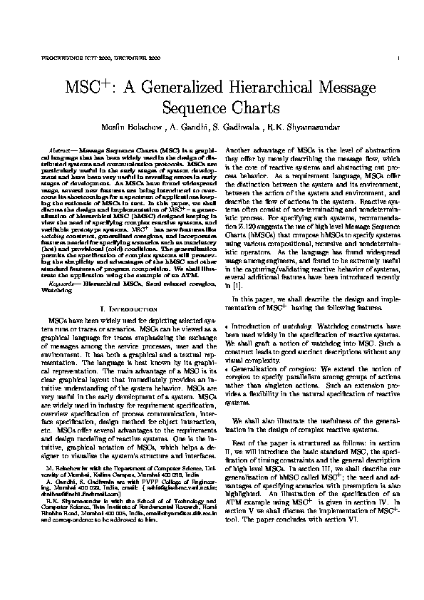 MSC+: A Generalized Hierarchical Message Sequence Charts