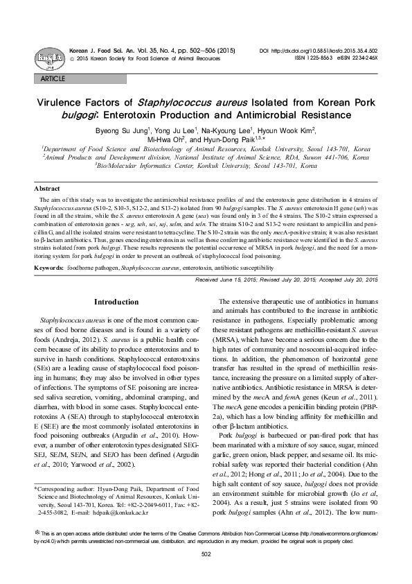 (PDF) Virulence Factors of Staphylococcus aureus Isolates in an Iranian ...