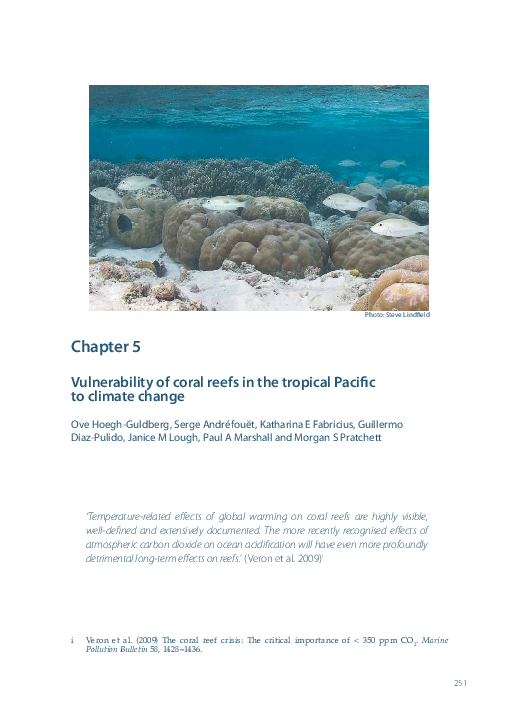 (PDF) Vulnerability of coral reefs in the tropical Pacific to climate ...