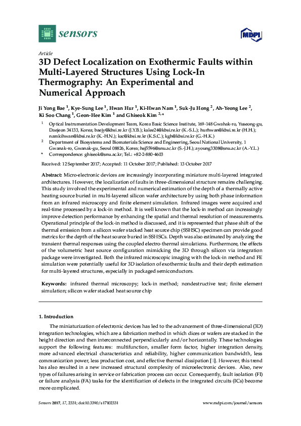 (PDF) 3D Defect Localization on Exothermic Faults within Multi-Layered ...