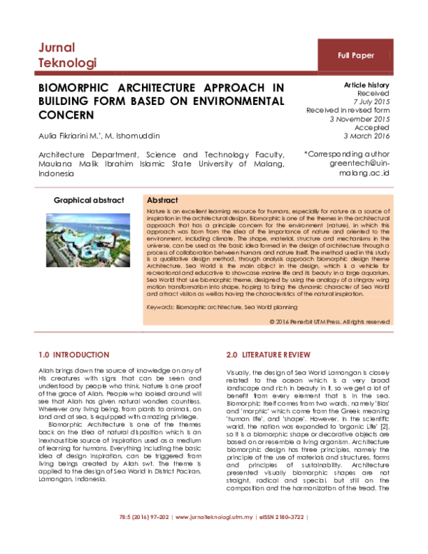 (PDF) Biomorphic Architecture Approach in Building Form Based on ...